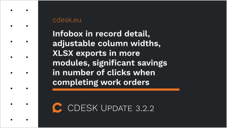 Infobox in record detail, adjustable column widths, XLSX exports in more modules